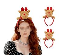 TCNGKIJIUK 2 Pièces Serre Têtes de Noël pour Femme Homme Bandeaux de Père Noël Serre-Têtes de Renne Noel Bandeaux de Noel Accessoires de Cheveux pour Fête Cosplay Déguisement Halloween Carnaval