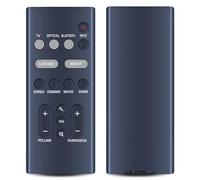 TCNOUMT Nouvelle télécommande de remplacement compatible avec Yamaha VGH6520 Barre de son SR-B30A/SR-B40A (Noir)