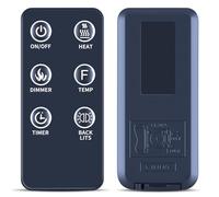 TCNOUMT Télécommande de rechange compatible avec cheminée électrique murale Mainstays WFP-22CWFP-22C/XXX, 6 boutons