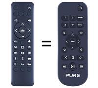 TCNOUMT Télécommande de rechange pour système de musique tout-en-un Pure Evoke C-D4, radio FM, radio Internet