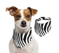 Tcoay Arrière-Plan des Rayures zébrées,Bavoir pour Animaux de Compagnie, écharpe, Bandana pour Chats et Chiens, Serviette pour Chiens, écharpe réglable pour Animaux de Compagnie,M