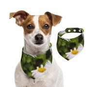 Tcoay Belle Marguerite aux Fleurs Lumineuses,Bavoir pour Animaux de Compagnie, écharpe, Bandana pour Chats et Chiens, Serviette pour Chiens, écharpe réglable pour Animaux de Compagnie,L