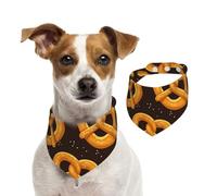 Tcoay Bretzel de Dessin animé,Bavoir pour Animaux de Compagnie, écharpe, Bandana pour Chats et Chiens, Serviette pour Chiens, écharpe réglable pour Animaux de Compagnie,S