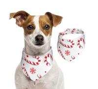 Tcoay Canne en Bonbon Rouge de Noël,Bavoir pour Animaux de Compagnie, écharpe, Bandana pour Chats et Chiens, Serviette pour Chiens, écharpe réglable pour Animaux de Compagnie,L