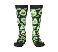 Tcoay Chaussettes chaudes pour adultes, chaussettes de sport en polyester, motif sans coutures, motif cœur d'avocat