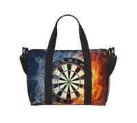 Tcoay Cible de fléchettes, glace et feu, sac de plage pour femme - Sacs à bandoulière réutilisables