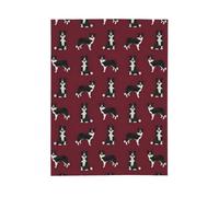 Tcoay Couverture décorative en Flanelle, jeté de lit en Peluche, Couverture pour la literie, Le canapé et Les Voyages, Motif Border Collie, projets de Couture pour Les Amoureux des Animaux, Ruby