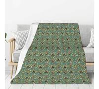 Tcoay Couverture décorative en Flanelle, jeté de lit en Peluche, Couverture pour la literie, Le canapé et Les Voyages, Jouet pour Chien Airedale Terrier Vert