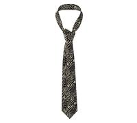 Tcoay Cravates de mode Cravates d'affaires pour hommes fines pour fête de mariage,Motifs de peau de zèbre noir