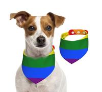 Tcoay Drapeau Arc-en-Ciel LGBT de la Gay Pride,Bavoir pour Animaux de Compagnie, écharpe, Bandana pour Chats et Chiens, Serviette pour Chiens, écharpe réglable pour Animaux de Compagnie,L