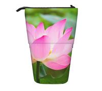 Tcoay Fleur de Lotus et Bourgeon, Porte-Crayon Debout, Sac de Papeterie, Pochette à Crayons, Organisateur, étui à Crayons télescopique