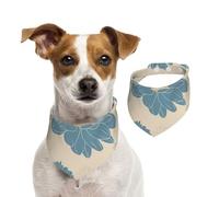 Tcoay Fleurs Bleues Vintage,Bavoir pour Animaux de Compagnie, écharpe, Bandana pour Chats et Chiens, Serviette pour Chiens, écharpe réglable pour Animaux de Compagnie,L