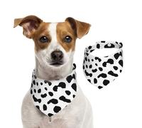 Tcoay Imprimé Chien Dalmatien Tache Noire,Bavoir pour Animaux de Compagnie, écharpe, Bandana pour Chats et Chiens, Serviette pour Chiens, écharpe réglable pour Animaux de Compagnie,M