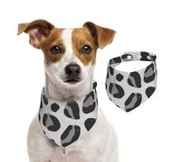 Tcoay Imprimé léopard des neiges,Bavoir pour Animaux de Compagnie, écharpe, Bandana pour Chats et Chiens, Serviette pour Chiens, écharpe réglable pour Animaux de Compagnie,M