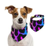 Tcoay Imprimé léopard Fluo,Bavoir pour Animaux de Compagnie, écharpe, Bandana pour Chats et Chiens, Serviette pour Chiens, écharpe réglable pour Animaux de Compagnie,S