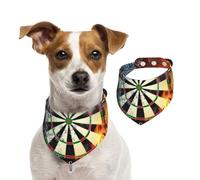 Tcoay Jeu de fléchettes imprimé,Bavoir pour Animaux de Compagnie, écharpe, Bandana pour Chats et Chiens, Serviette pour Chiens, écharpe réglable pour Animaux de Compagnie,S