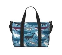 Tcoay Mammifères marins, baleines, sac de plage pour femme - Sacs de voyage réutilisables à bandoulière