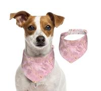 Tcoay Marbre Or Rose,Bavoir pour Animaux de Compagnie, écharpe, Bandana pour Chats et Chiens, Serviette pour Chiens, écharpe réglable pour Animaux de Compagnie,L