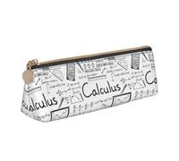 Tcoay Mathématiques Géométrie G alculus, Trousse à Crayons Triangulaire Portable avec Fermeture éclair, Sac cosmétique en Cuir PVC pour Adolescents et Adultes