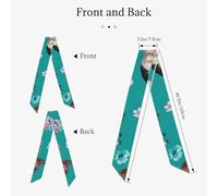 Tcoay Motifs de chevaux et imprimé floral pour chambre de petite fille, foulards, bandeaux, écharpes imprimées pour femmes, accessoires pour sacs à vêtements