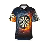 Tcoay Nouveau Jeu de fléchettes,Chemise hawaïenne pour Homme, Chemise de Plage décontractée à Manches Courtes, Chemise d'été légère pour Adulte,XL