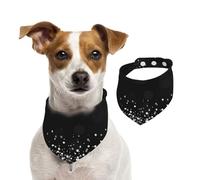 Tcoay Paillettes argentées Brillantes,Bavoir pour Animaux de Compagnie, écharpe, Bandana pour Chats et Chiens, Serviette pour Chiens, écharpe réglable pour Animaux de Compagnie,S