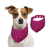 Tcoay Paillettes Roses Scintillantes,Bavoir pour Animaux de Compagnie, écharpe, Bandana pour Chats et Chiens, Serviette pour Chiens, écharpe réglable pour Animaux de Compagnie,S