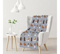 Tcoay Plaid décoratif à Motif Cavalier King Charles Spaniel, idéal pour canapé, lit ou Fauteuil, Format 76 x 102 cm (30 x 40 Pouces). Parfait pour Les Voyages.