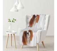 Tcoay Plaid décoratif Cavalier King Charles Spaniel, idéal pour canapé, lit ou Fauteuil, Format 76 x 102 cm (30 x 40 Pouces). Couverture de Voyage 76 x 102 cm (30 x 40 Pouces).