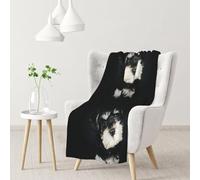 Tcoay Plaid décoratif Motif Chiot Schnauzer Nain, idéal pour canapé, lit ou Fauteuil, Format 76 x 102 cm (30 x 40 Pouces). Couverture de Voyage Parfaite pour Les Voyages.