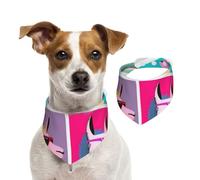 Tcoay Pop Art Drôle de Lama,Bavoir pour Animaux de Compagnie, écharpe, Bandana pour Chats et Chiens, Serviette pour Chiens, écharpe réglable pour Animaux de Compagnie,S