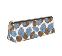 Tcoay Résumé des Meilleures et Modernes Peaux de léopard, Trousse à Crayons Triangulaire Portable avec Fermeture éclair, Sac cosmétique en Cuir PVC pour Adolescents et Adultes