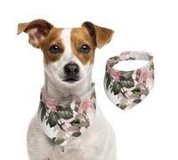 Tcoay Roses Roses sépia Vintage Shabby Chic,Bavoir pour Animaux de Compagnie, écharpe, Bandana pour Chats et Chiens, Serviette pour Chiens, écharpe réglable pour Animaux de Compagnie,L