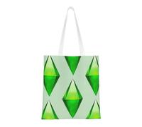 Tcoay Sac à provisions réutilisable, sac à main pour les courses, sac à bandoulière en toile polyvalent,Les Sims Plumbob