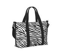 Tcoay Sac de plage Basic Zebra pour femme - Sac à bandoulière réutilisable
