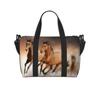 Tcoay Sac de plage imprimé cheval au galop pour femme - Sacs à bandoulière réutilisables