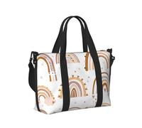 Tcoay Sac de plage Love Rainbow pour femme - Sac à bandoulière réutilisable