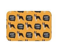 Tcoay Tapis de Salle de Bain Overlock, Tapis d'entrée, antidérapant, Absorbant, Motif Chiot Boston Terrier