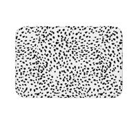Tcoay Tapis de Salle de Bain Overlock, Tapis d'entrée, antidérapant, Absorbant, Motif Dalmatien