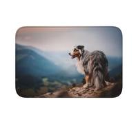 Tcoay Tapis de Sol antidérapant et Absorbant pour Salle de Bain, entrée, Motif Berger Australien, Animaux de Compagnie australiens (Chiens)