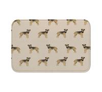 Tcoay Tapis de Sol antidérapant et Absorbant pour Salle de Bain, entrée ou entrée, Motif Border Terrier, Couleur Fauve