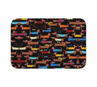 Tcoay Tapis de Sol antidérapant et Absorbant pour Salle de Bain, entrée ou Tapis d'entrée, Motif « J'aime Mon Chien Teckel ».