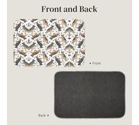 Tcoay Tapis de Sol antidérapant et Absorbant pour Salle de Bain, Tapis d'entrée, Motif Berger Allemand au Galop et Empreintes de Pattes