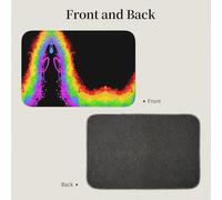 Tcoay Tapis de Sol antidérapant et Absorbant pour Salle de Bain, Tapis d'entrée, Motif « l'amour Triomphe » Arc-en-Ciel