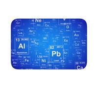 Tcoay Tapis de Sol antidérapant et Absorbant pour Salle de Bain, Tapis d'entrée, Tapis de Sol décoratif, Tableau périodique des éléments Amusant pour Les professeurs de Sciences