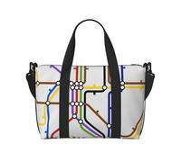 Tcoay Underground Network, Sac de plage pour femme - Sacs à bandoulière réutilisables