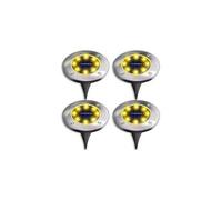 Tcoll lumière solaire extérieur,8 led 4 pack jardin eclairage spot lampe solaire etanche ip65 pelouse lumière decorative pour chemin jardin terrace