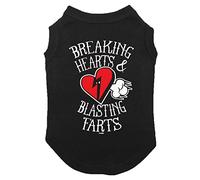 Tcombo Breaking Hearts & Blastings Farts Chemise pour chien Noir Taille S