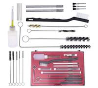 TCP Global - Kit complet de 23 pièces et étui de nettoyage de pistolet pulvérisateur, HVLP, à régulateur d'air, à gravité, de pistolet de finition et d’aérographe