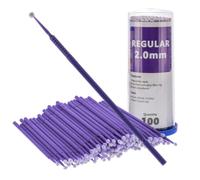 TCP Global Lot de 100 micro-pinceaux jetables pour extensions de cils - Pointe moyenne de 2 mm - Violet